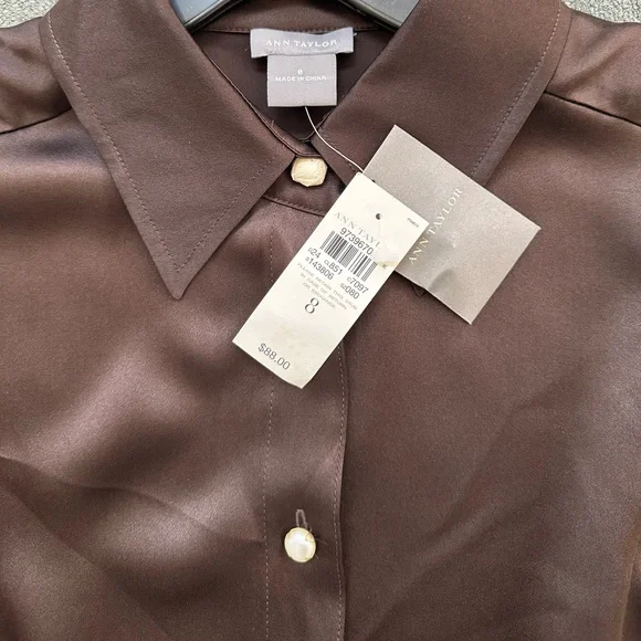 Ann Taylor longsleeve silk blouse - Picture 3 of 4